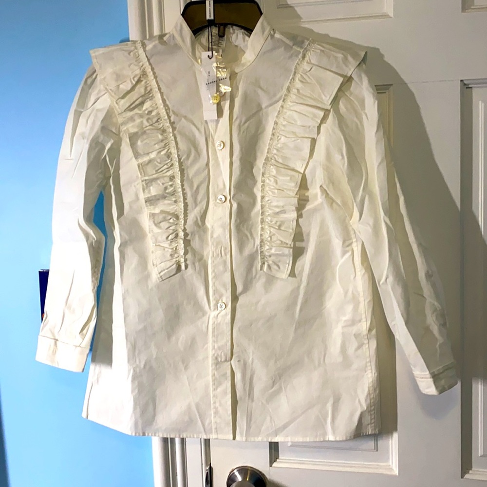 Marc Jacobs Stretch Poplin Ruffle Blouse - Picture 6 of 6